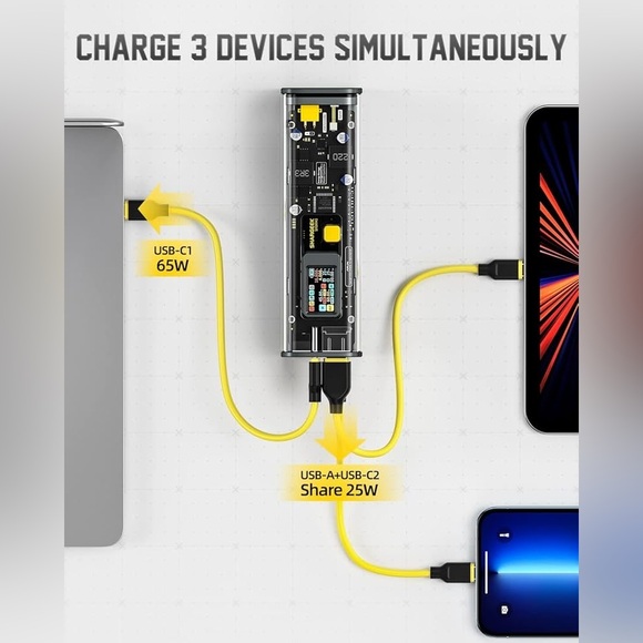 NIB Sealed Shargeek Storm 2 Portable Charger 100W 25600mAh Power Bank - Picture 4 of 16